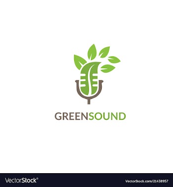 Green sound logo vector image