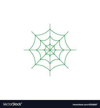 green spider line icon