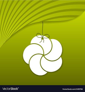 Green spring backgrounds with abstract flower vector image