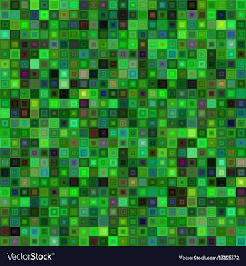 Green square mosaic background vector image