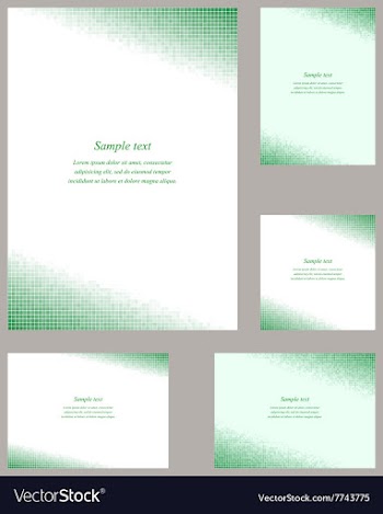 Green square mosaic page corner design templates vector image
