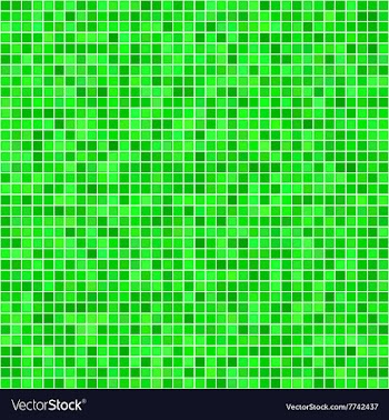 Green square pixel mosaic background vector image