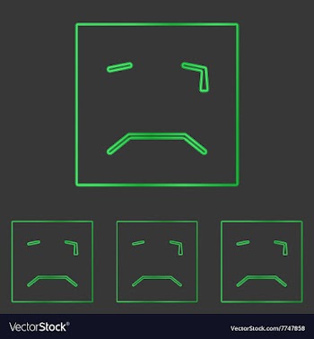 Green squared cry logo design set vector image
