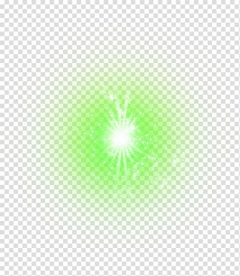 Green star light effect element transparent background PNG clipart