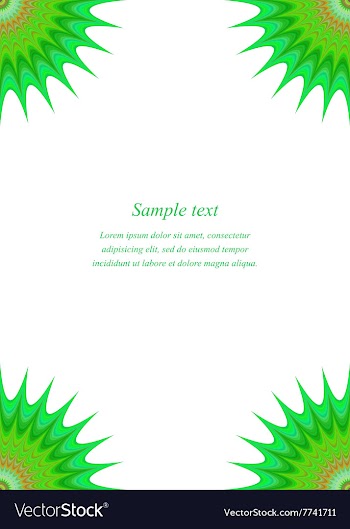 Green star page corner design template vector image