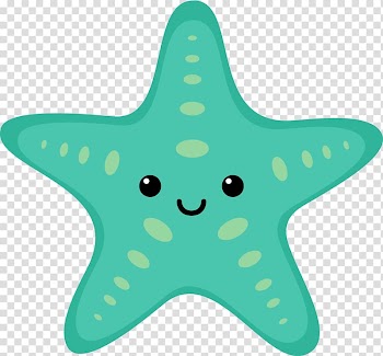 Green starfish illustration, Aquatic animal Deep sea creature , Beach Animals transparent background PNG clipart