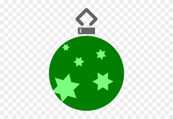 Green Stars On Christmas Ball - Printable Christmas Bulletin Board Borders