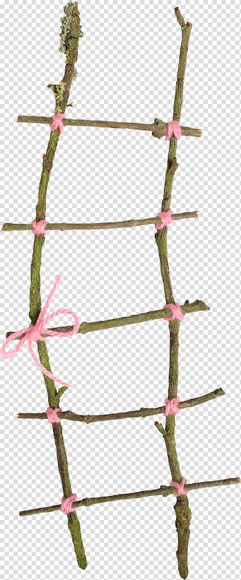 Green stick ladder, Ladder Stairs , Wooden frames transparent background PNG clipart