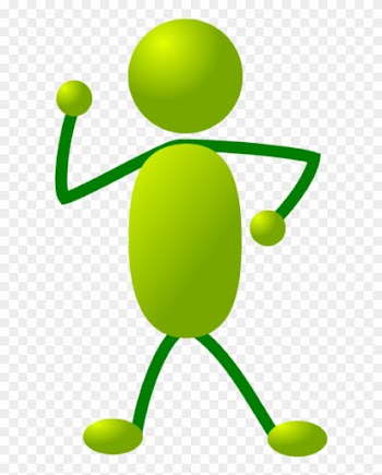 Green Stick People Dancing Clipart - Stick People Clip Art