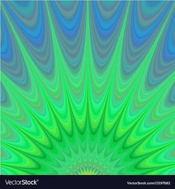 Green sunrise - colorful fractal background vector image