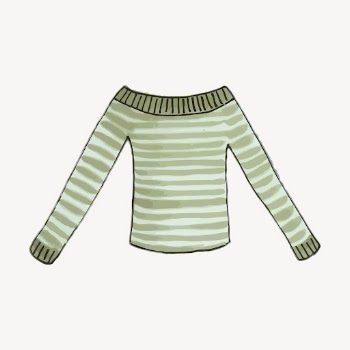 Green sweater clipart, winter fashion, | Free PSD - rawpixel