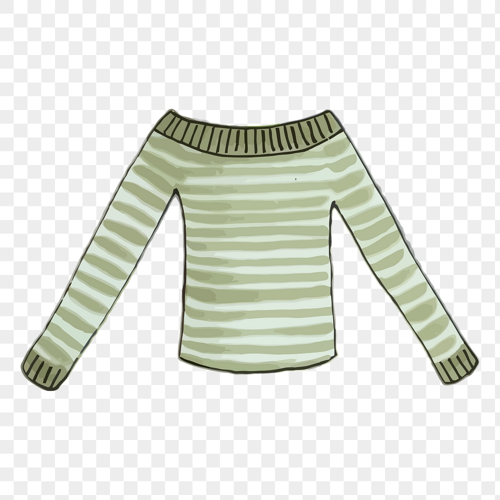 Green sweater png sticker, winter | Free PNG - rawpixel
