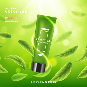 Green tea advertisement background