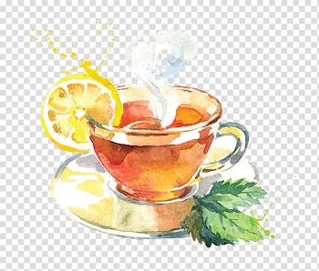 Green tea Flowering tea Watercolor painting, flavour transparent background PNG clipart