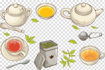 Green tea Teacup Tea strainer, white tea cup and transparent background PNG clipart