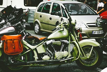 Green Touring Motorcycle