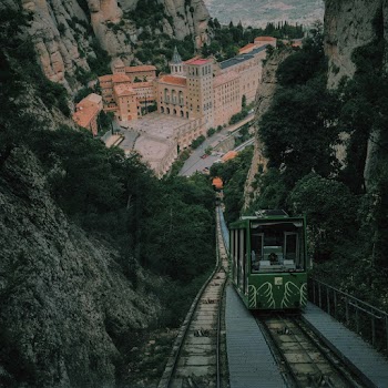 Green Tram on Mountain