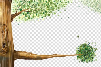 Green tree painting, Tree Animation Painting, Trees transparent background PNG clipart
