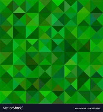 Green triangle mosaic pattern background vector image