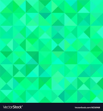 Green triangle mosaic pattern background vector image