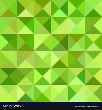 Green triangle mosaic pattern background vector image