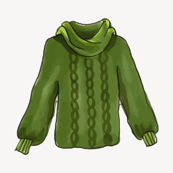 Green turtleneck sweater clipart, winter | Free PSD - rawpixel