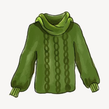 Green turtleneck sweater sticker, winter | Free Vector - rawpixel