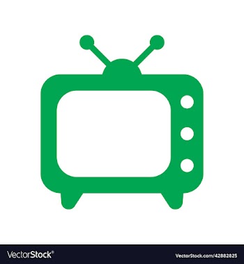 green tv or television solid icon