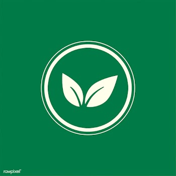 Green vegan logo vector in a circle | Free stock vector - 487186