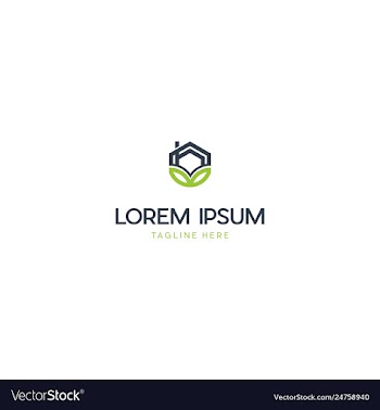 Green village housing creative business logo vector image