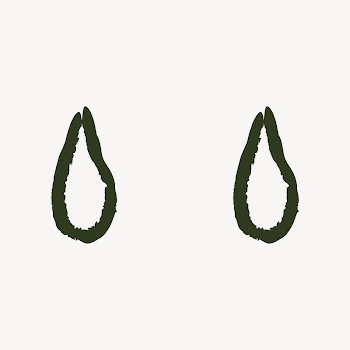 Green water drop, doodle weather | Free Vector - rawpixel