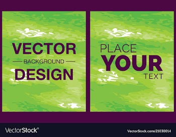 Green watercolor background with place for text vector image