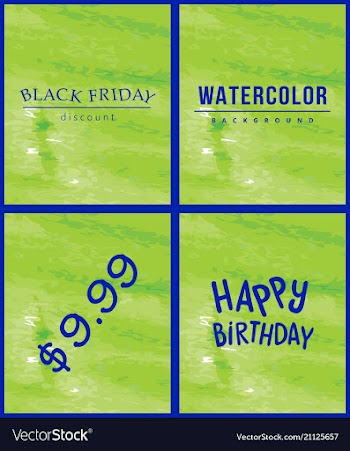 Green watercolor background with place for text vector image