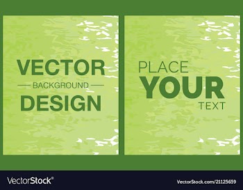 Green watercolor background with place for text vector image