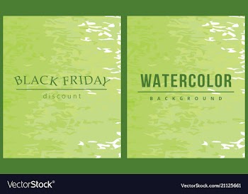Green watercolor background with place for text vector image
