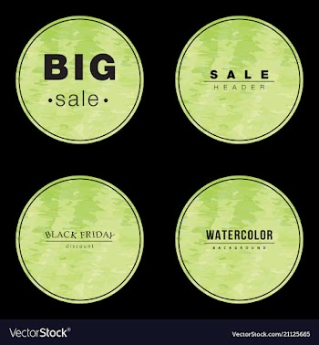 Green watercolor background with place for text vector image