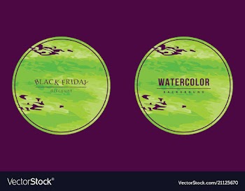 Green watercolor background with place for text vector image