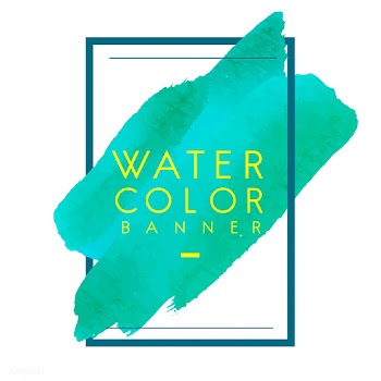 Green watercolor banner design vector | Free stock vector - 513067