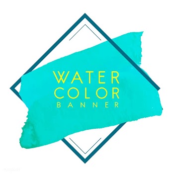 Green watercolor banner design vector | Free stock vector - 513069