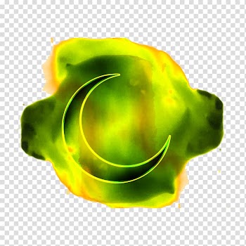 Green Watercolor painting, Green Moon transparent background PNG clipart