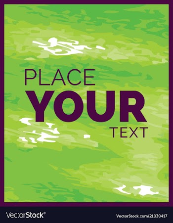 Green watercolor texture background with text vector image