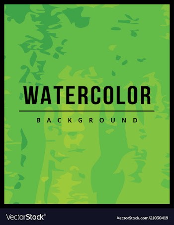 Green watercolor texture background with text vector image