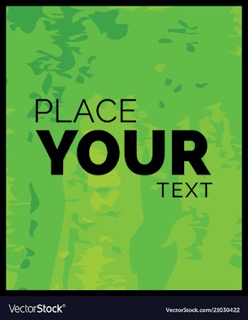 Green watercolor texture background with text vector image