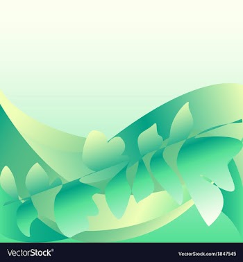 Green waves with a branch vector image