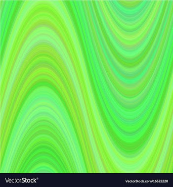 Green wavy background from curved stripes vector image