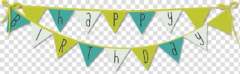 Green, white, and teal happy birthday bunting art, Birthday Happiness Banner , Collection Happy transparent background PNG clipart