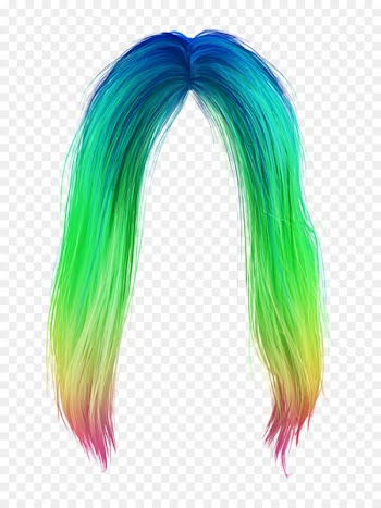 Green Wig PicsArt Photo Studio Dye Hair - touch hair 
