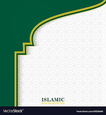 green with yellow outline simple abstract islamic