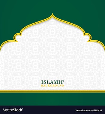 green with yellow outline simple islamic