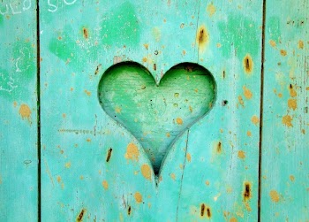 Green Wooden Board With Heart Hole